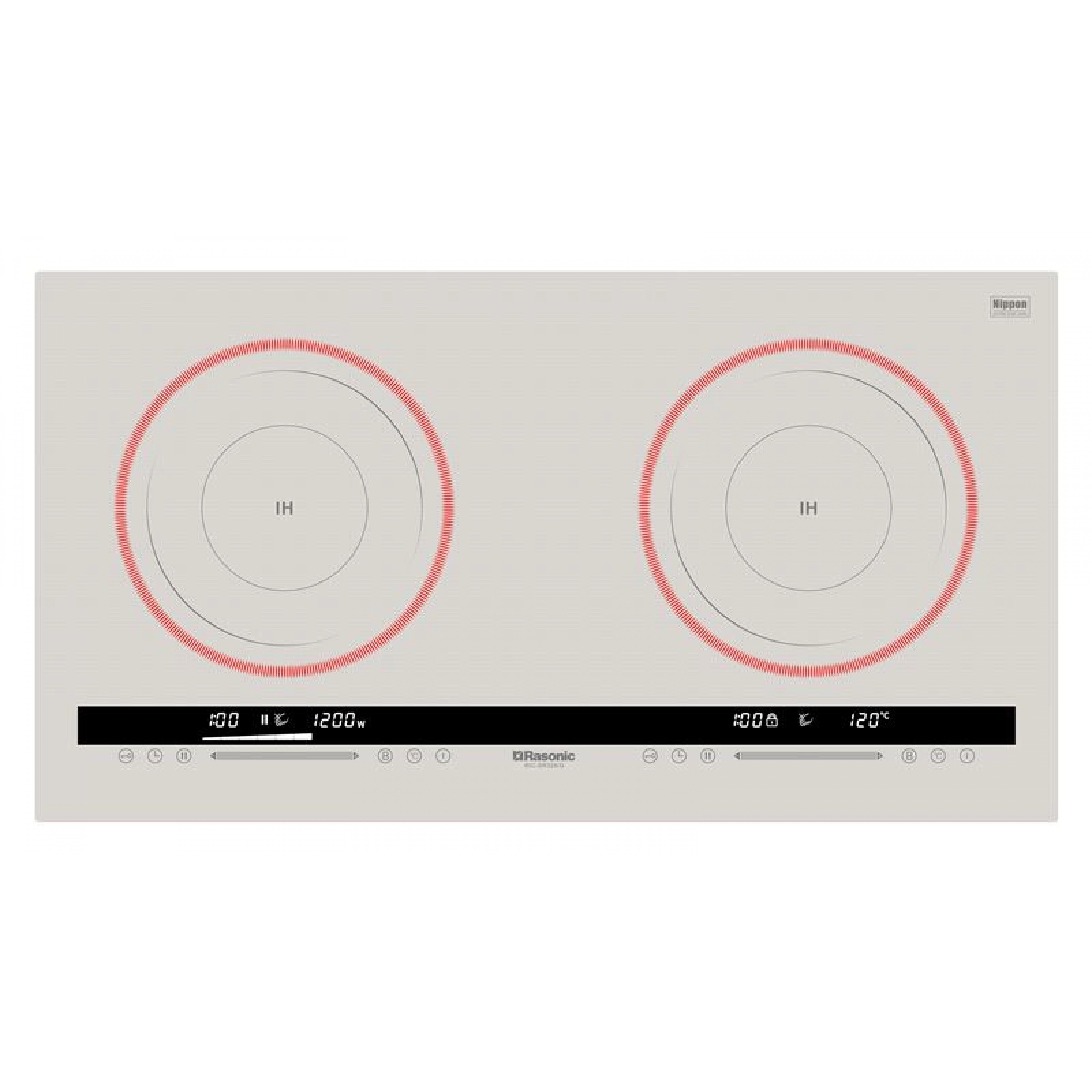 樂信 Rasonic    RIC-SR328‧座檯‧嵌入式‧雙頭電磁爐‧2800W‧香港行貨,原廠5年保養‧