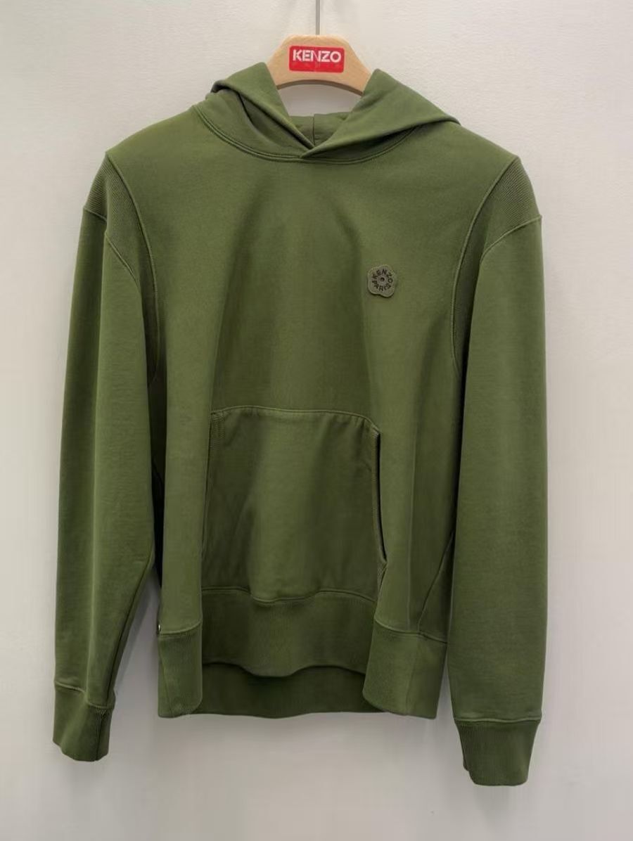 【預購】Kenzo H051837 男裝小花朵有帽衛衣（綠色）