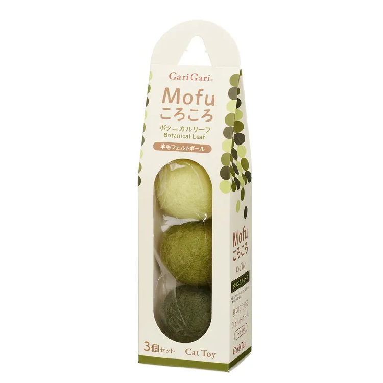 Gari Gari Mofu Botanical Leaf 100%純羊毛波波 (三個裝)