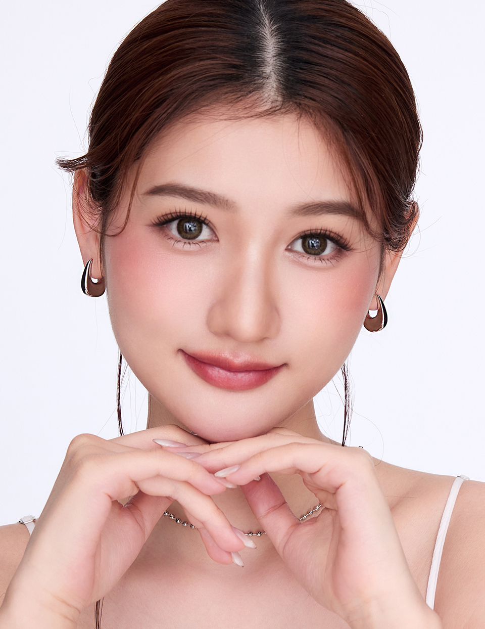 日常U型。夾式耳環