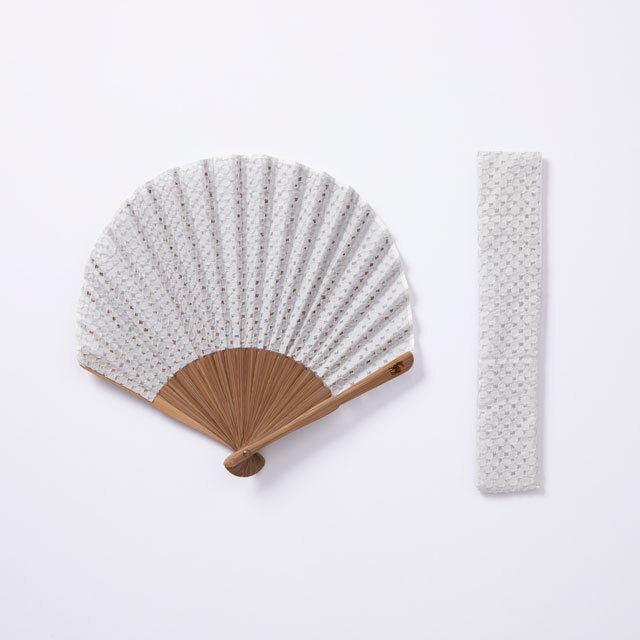 中川政七商店 - 貝型扇 細布蕾絲 / 灰