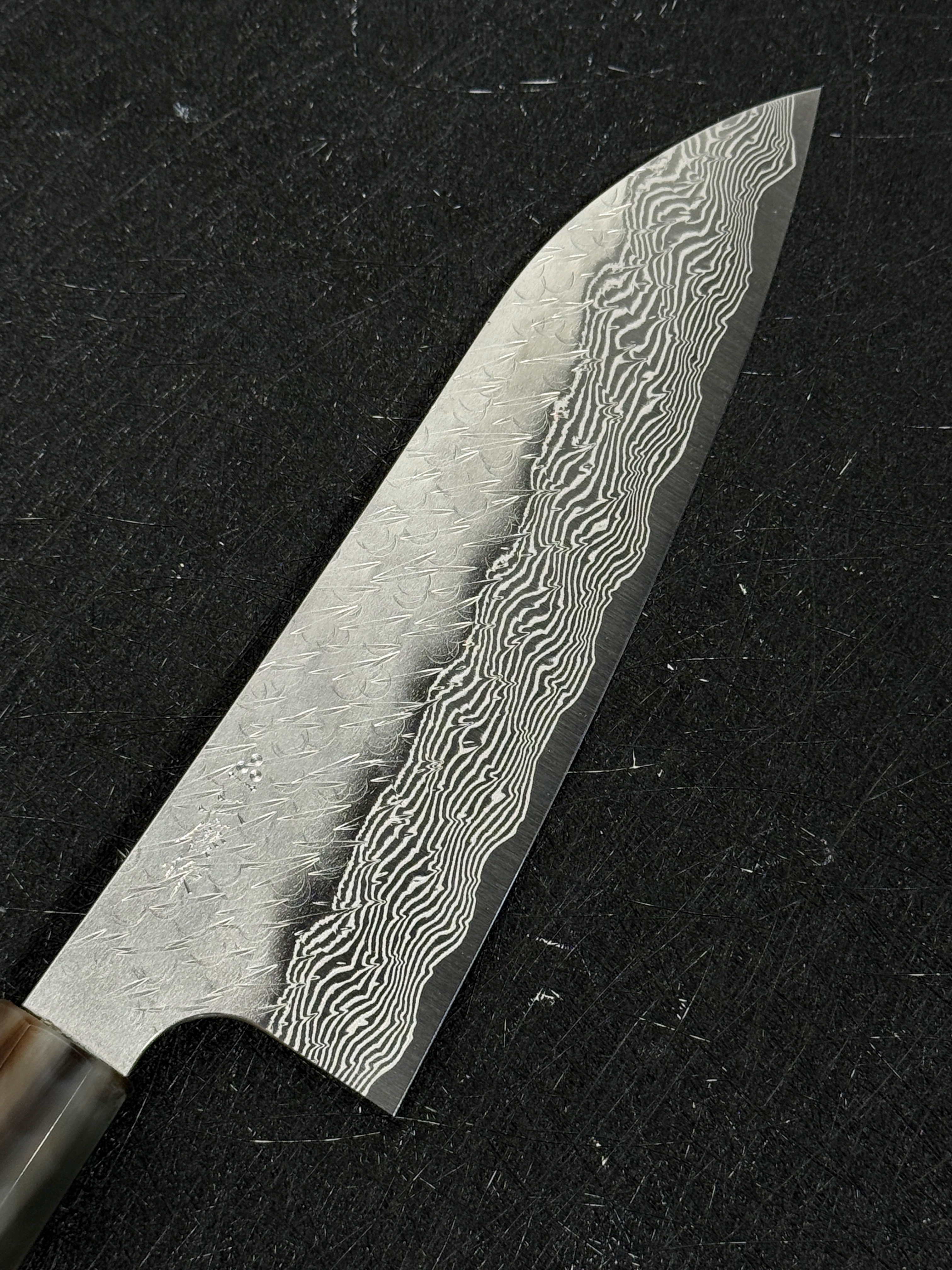 Nigara SPG STRIX Tsuchime Damascus Santoku