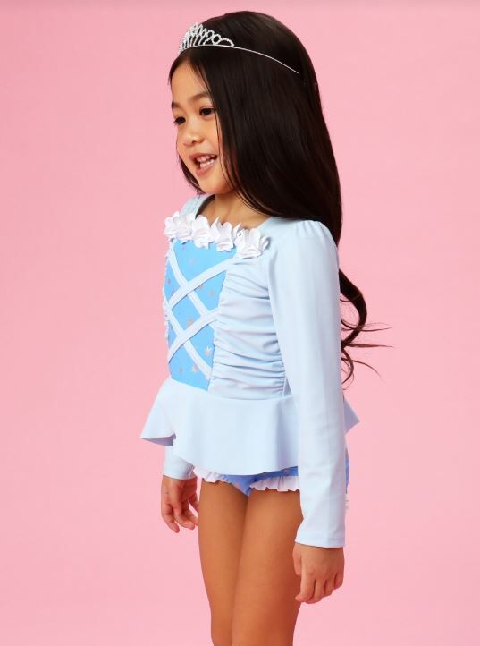 2026美國【RuffleButts】灰姑娘長袖防曬兩件式泳裝