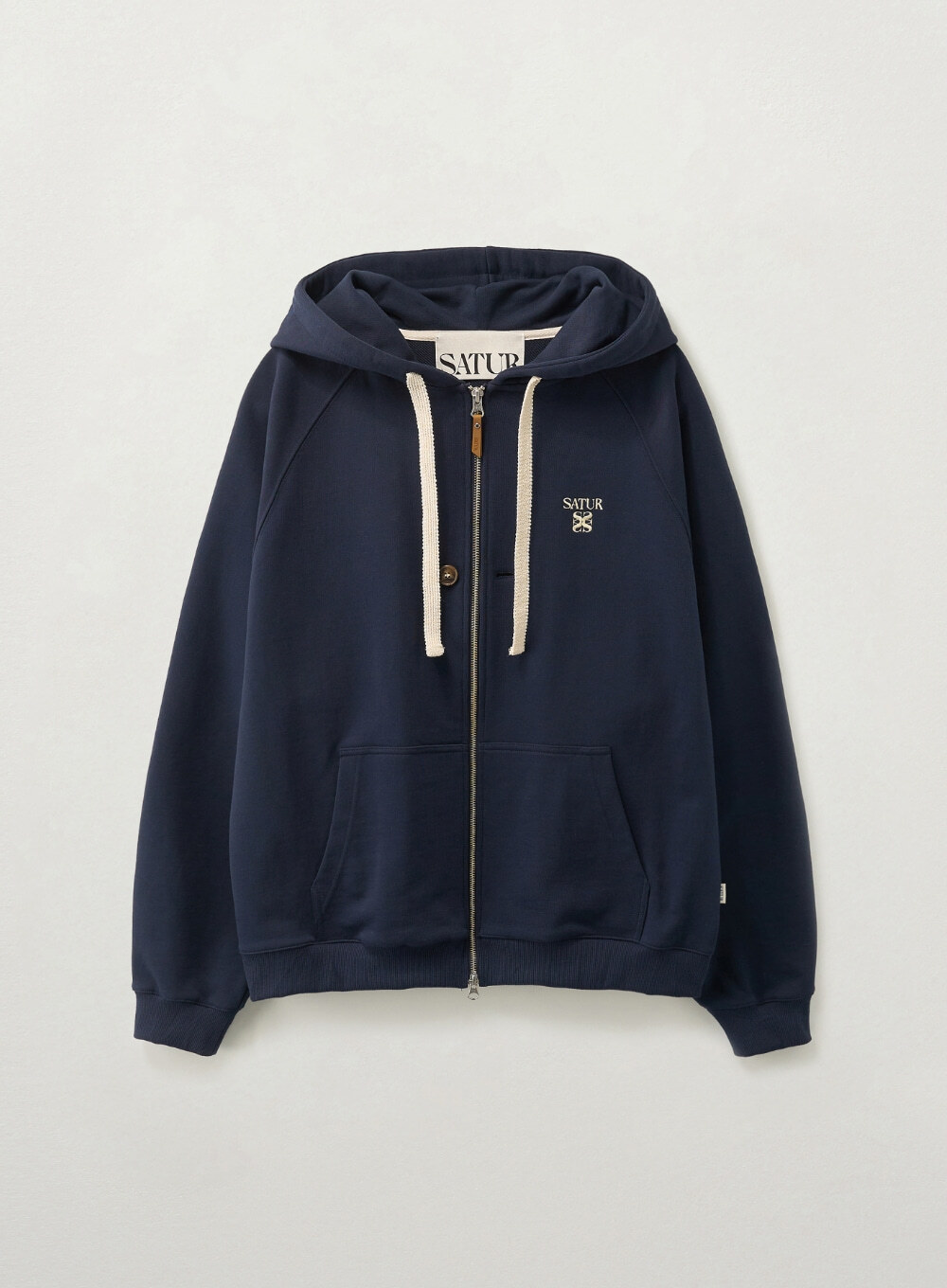 SATUR Loren Small Logo Hood Zip-up