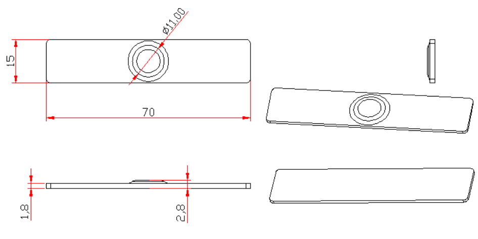 Flexible Silicone RFID UHF Medical Surgical Gowns Laundry Tag 柔性矽膠 RFID UHF 醫療手術服洗衣標籤 TW7015SMDC QR code, TID laser mark