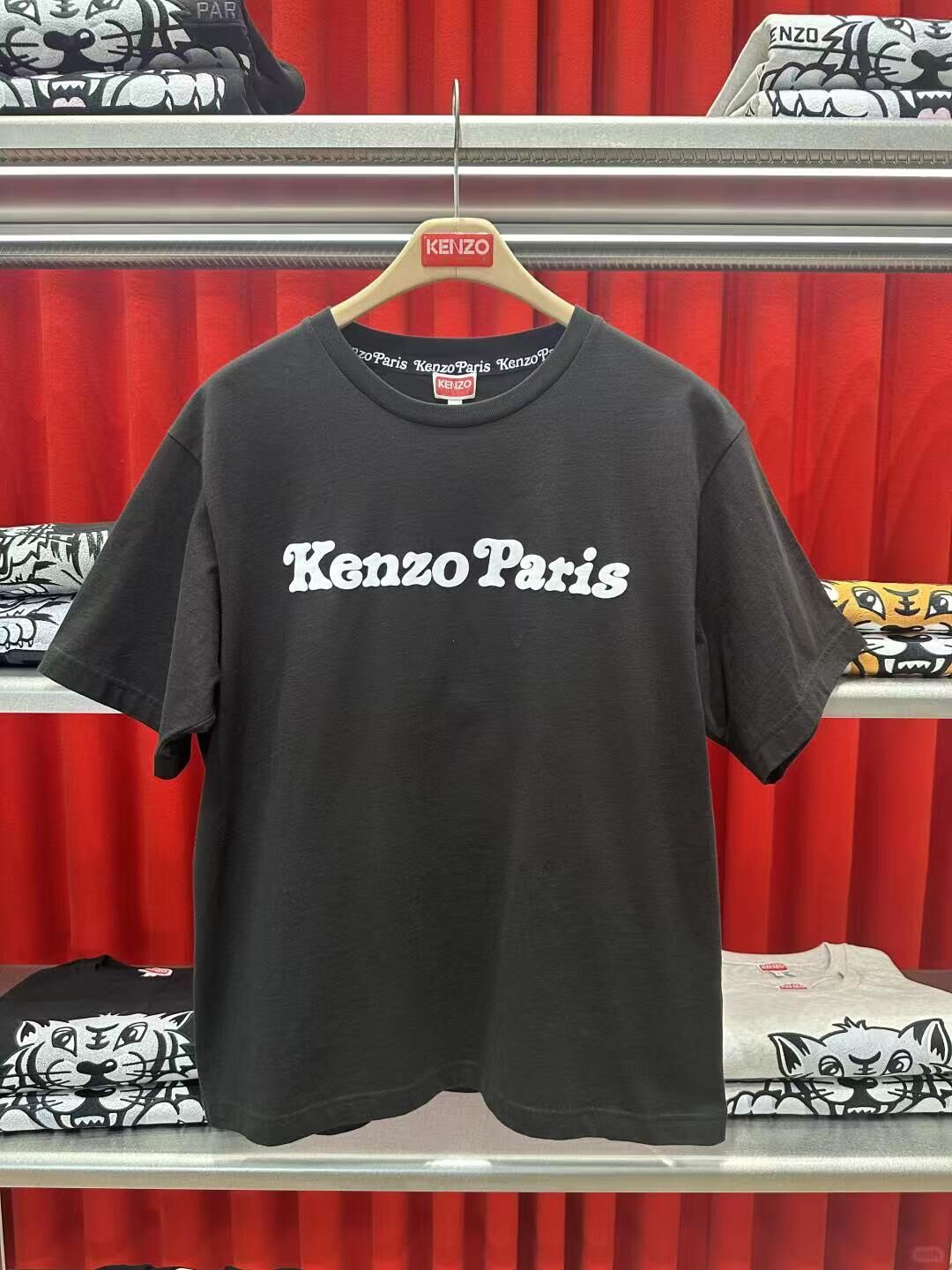 【預購】Kenzo H051817 男女同款三隻老虎上衣（黑色）