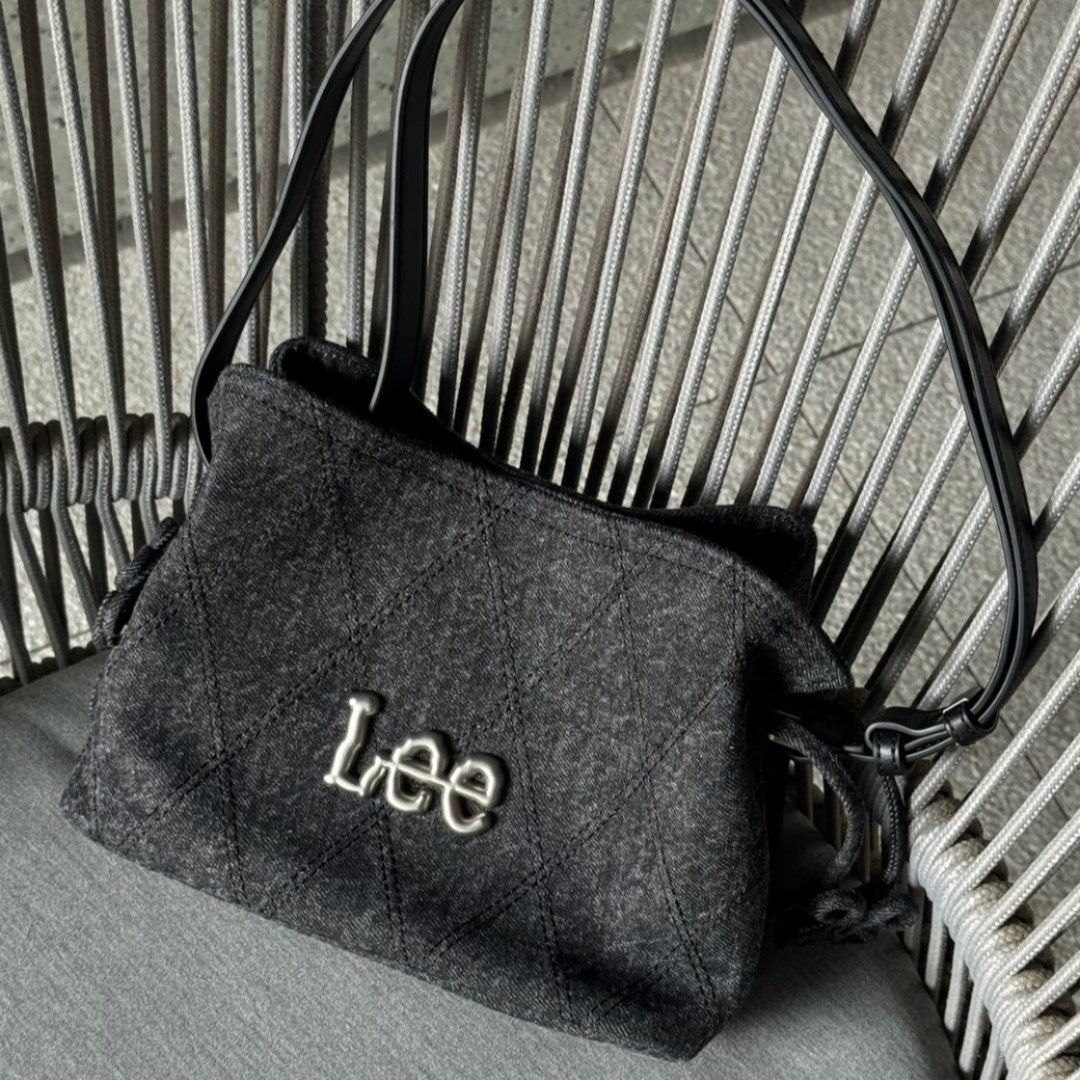 『代購商品』LEE 新中式 復古福袋包 丹寧格紋 單肩包 LE240104M-801
