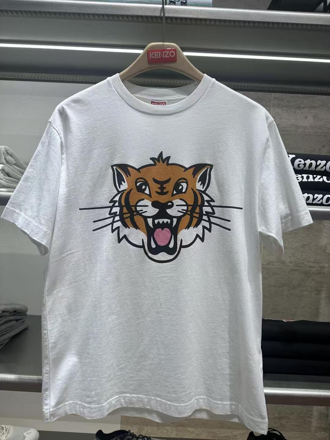 【預購】Kenzo H051821 男裝老虎短袖上衣（白色）