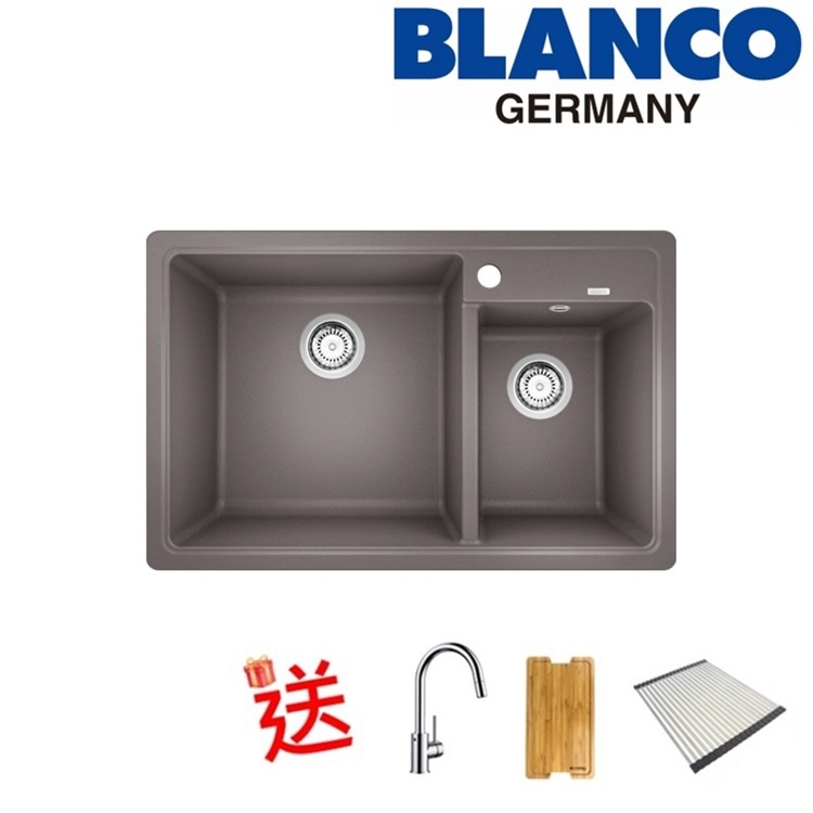 Blanco "Legra 8" 526225 Countertop Granite composite kitchen sink with Waste Kit (Alu metallic)