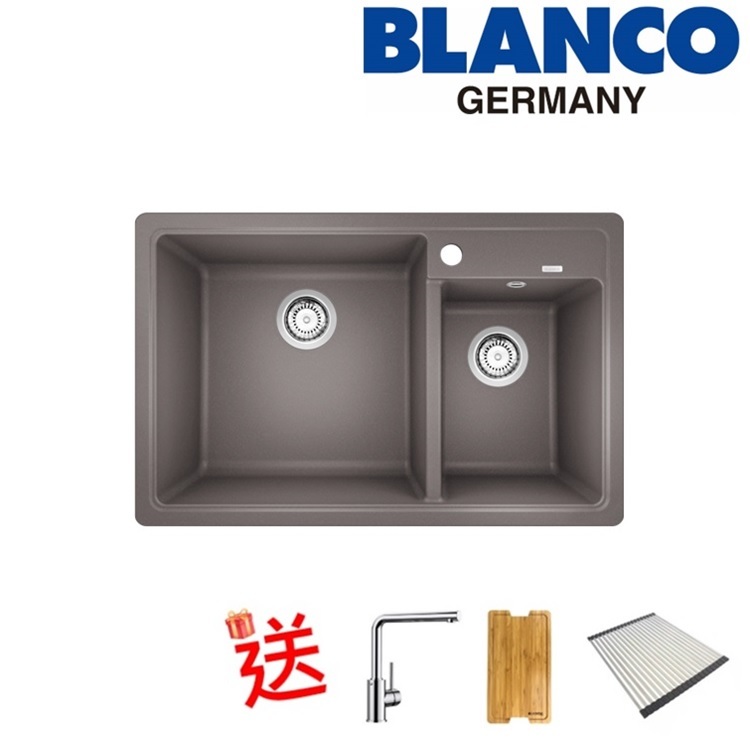Blanco "Legra 8" 526225 Countertop Granite composite kitchen sink with Waste Kit (Alu metallic)