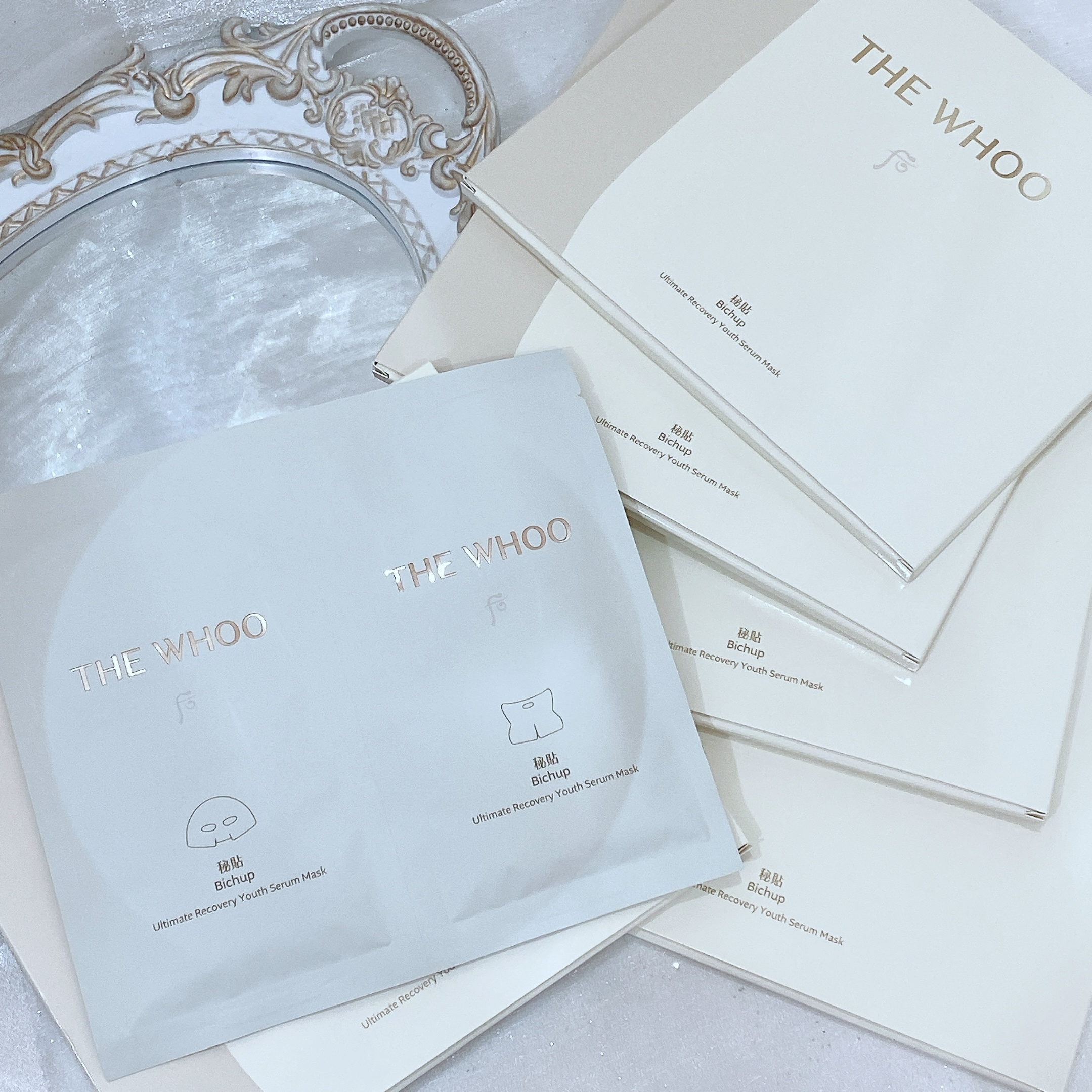 The whoo 秘貼 煥能修護面膜Sample 5片散裝（獨立一片一個簡盒）