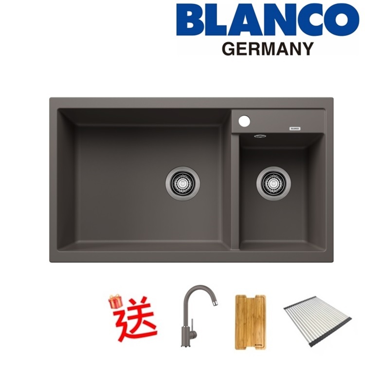 Blanco "Metra 9" 527304 Countertop Granite composite kitchen sink with Waste Kit (Volcano Grey)