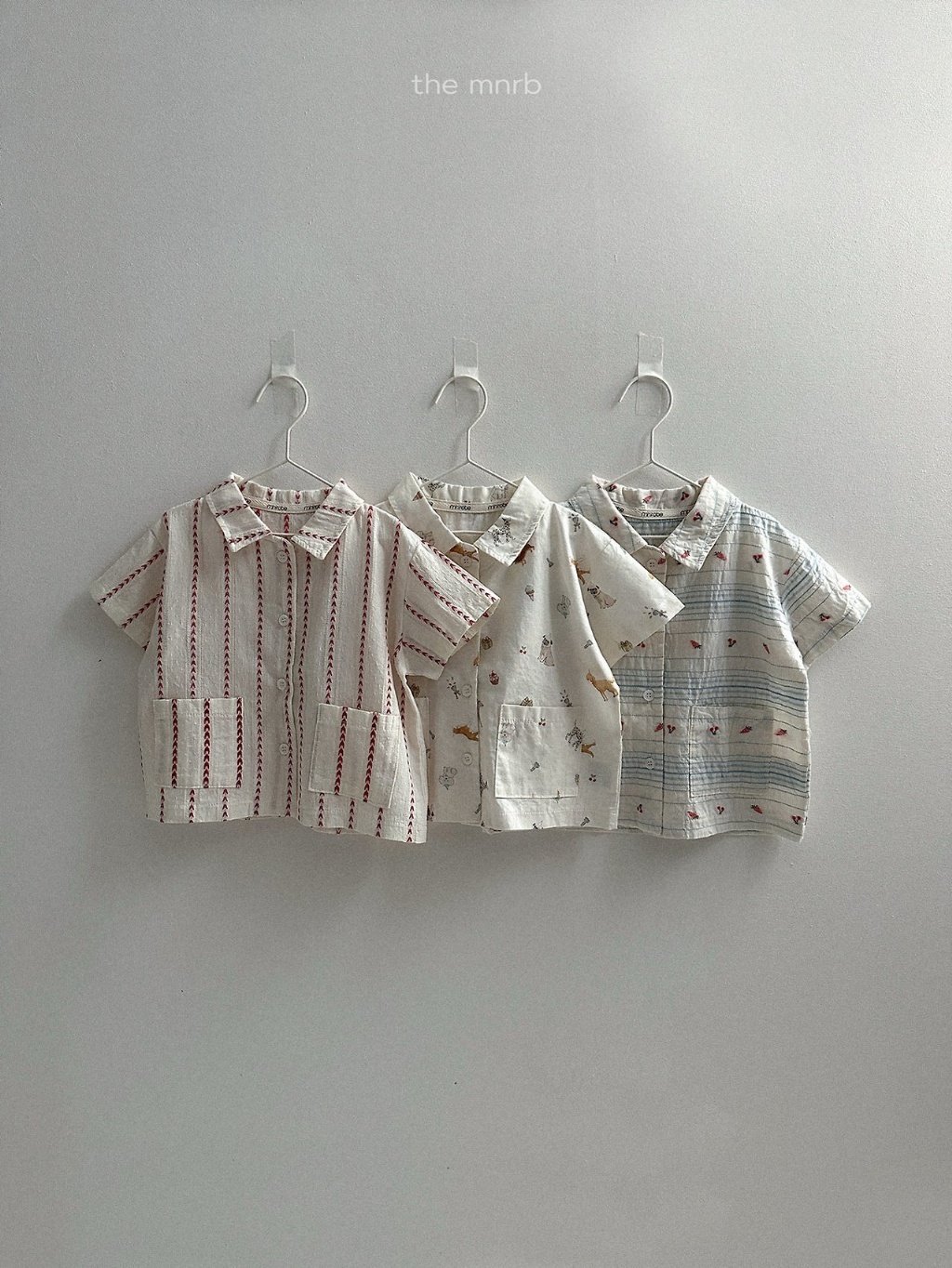 韓國🇰🇷Minirobe 繽紛短袖襯衫(S-XL)