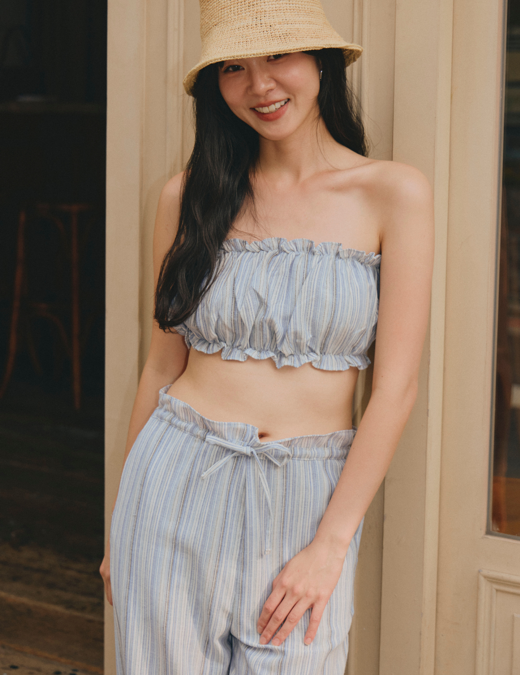 棉麻直紋澎澎小背心（3尺寸）