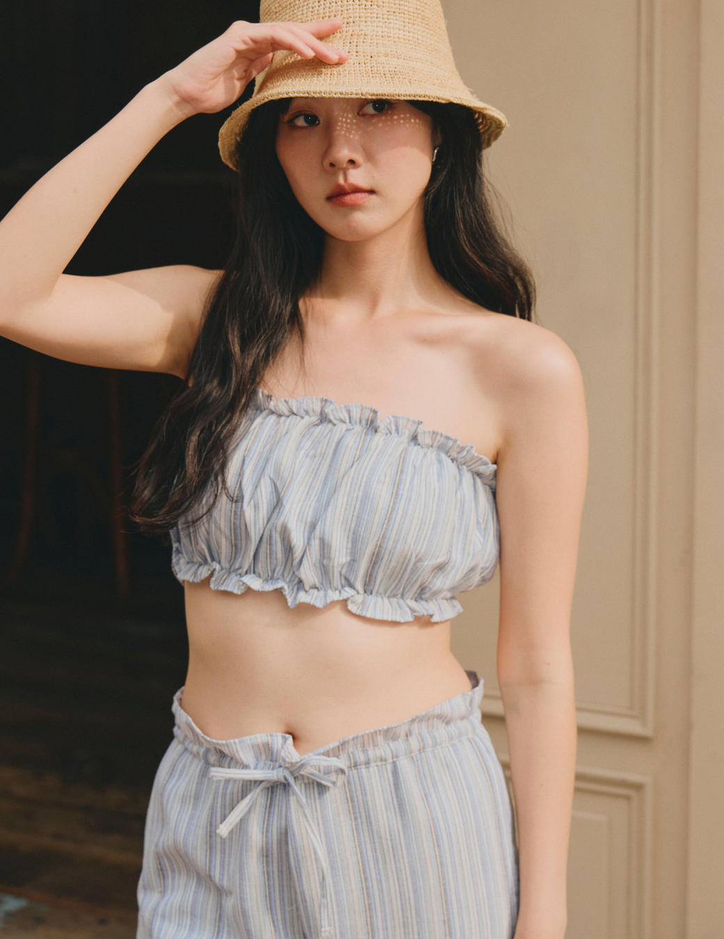 棉麻直紋澎澎小背心（3尺寸）
