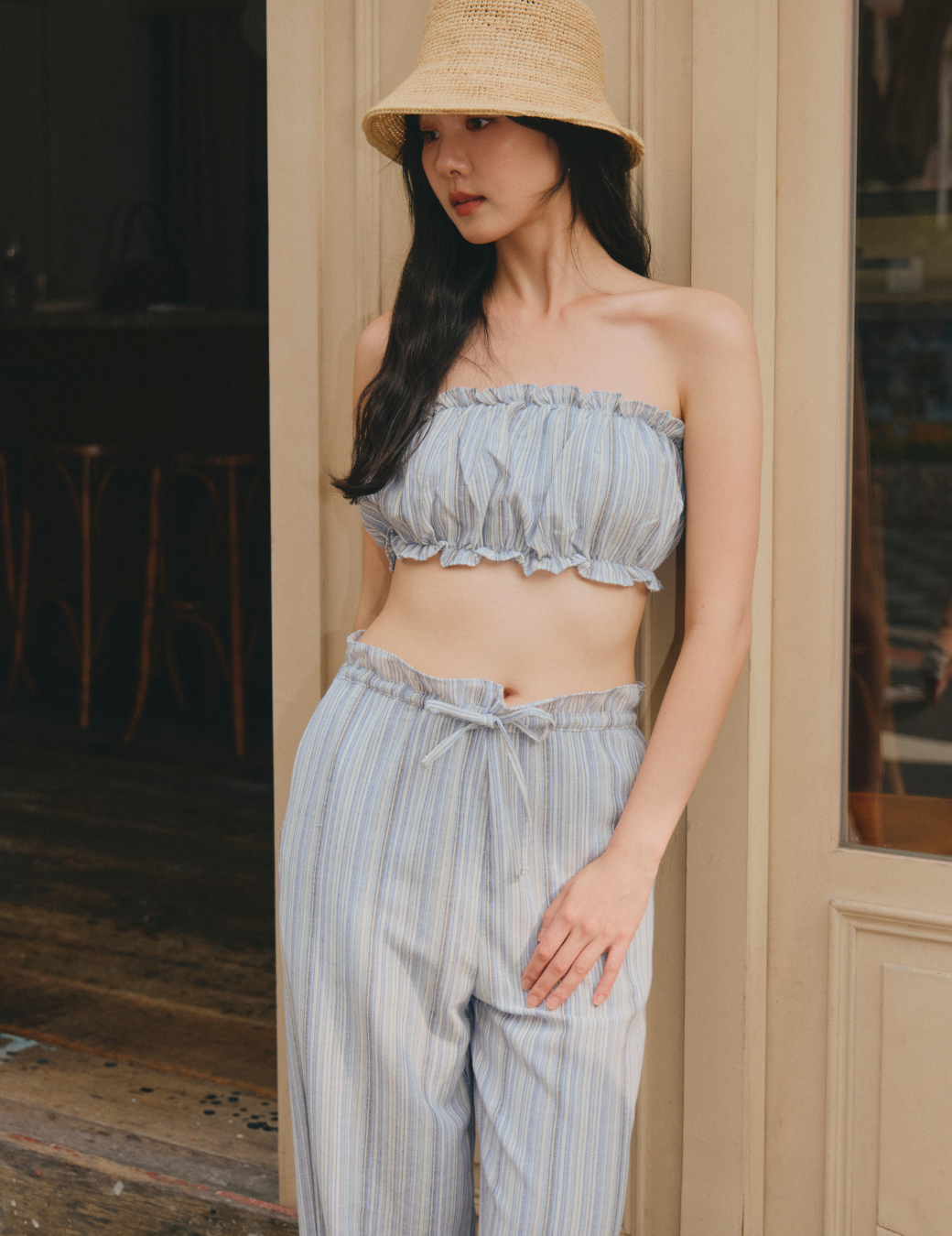 棉麻直紋澎澎小背心（3尺寸）