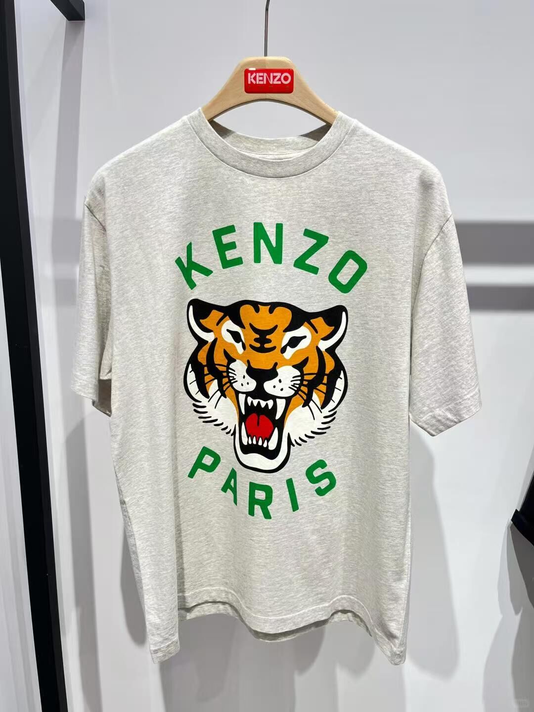 【預購】Kenzo H051830 男女通用老虎短袖上衣（灰色）
