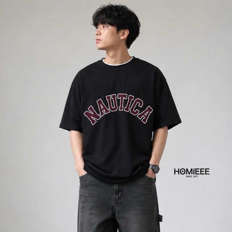 Nautica Arch Tee 短袖 刺繡LOGO 寬鬆 落肩 男女可穿 [NTS4826]