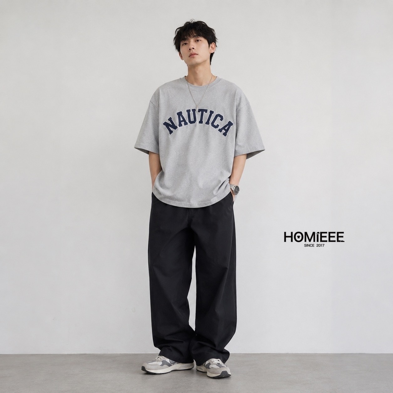 Nautica Arch Tee 短袖 刺繡LOGO 寬鬆 落肩 男女可穿 [NTS4826]