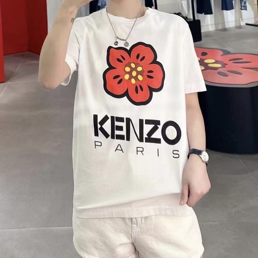 【預購】Kenzo H051825 大花朵短袖上衣（白色）
