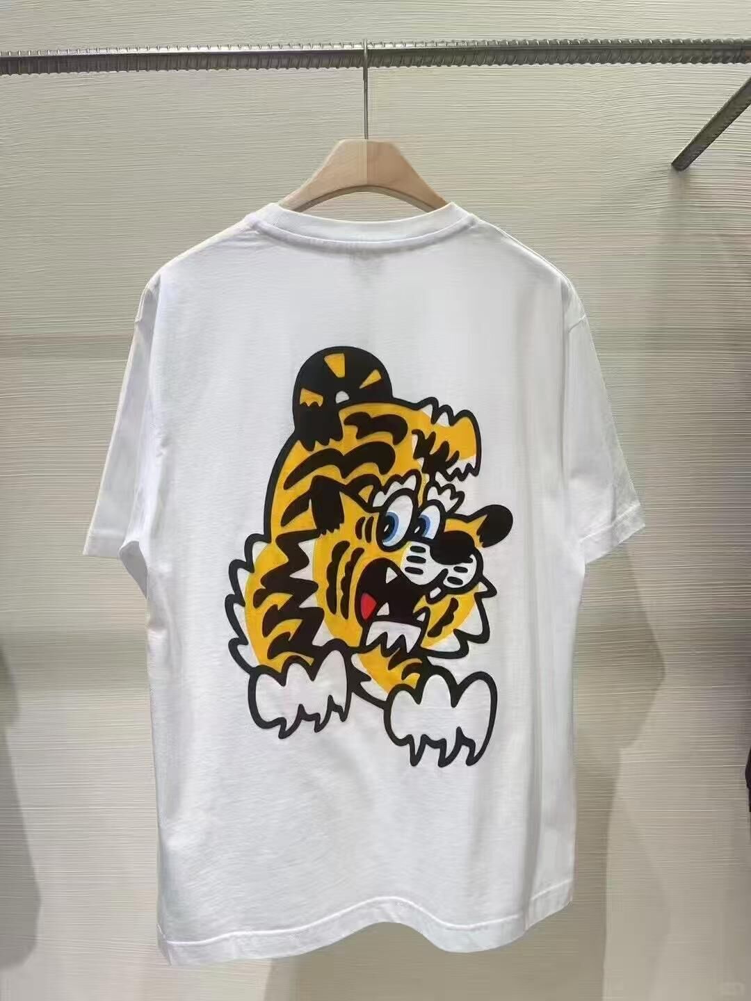 【預購】Kenzo H051823 男女同款大老虎短袖上衣（白色）