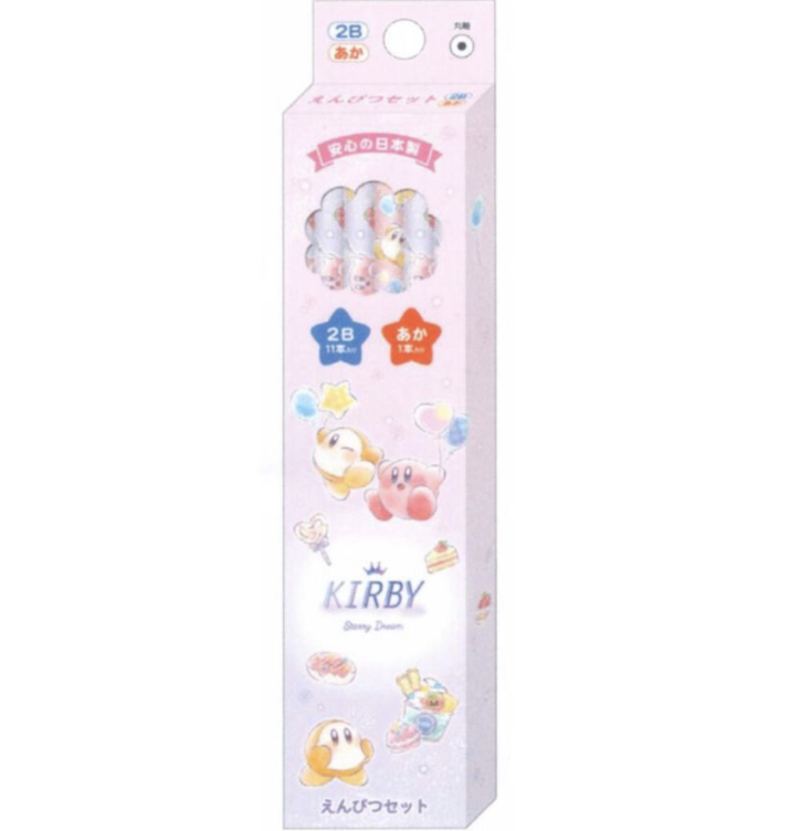 Kirby 星之卡比 2B鉛筆 12支  2B 11支 +1支紅色