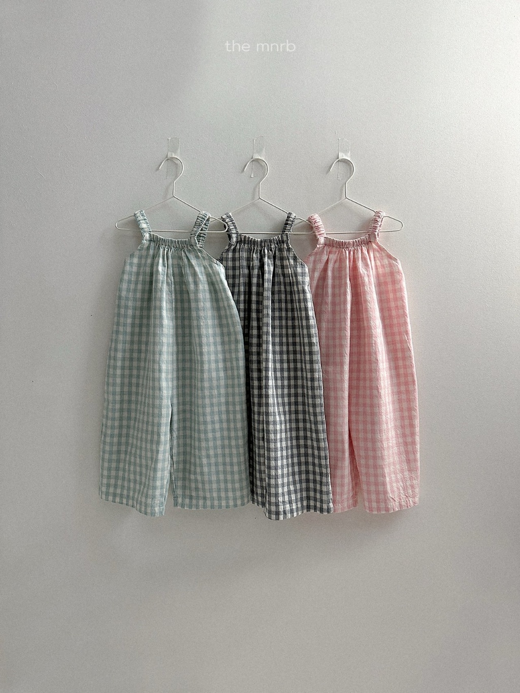 韓國🇰🇷Minirobe 格子吊帶休閒褲(S-XL)