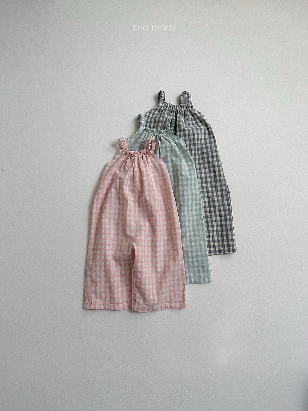 韓國🇰🇷Minirobe 格子吊帶休閒褲(S-XL)