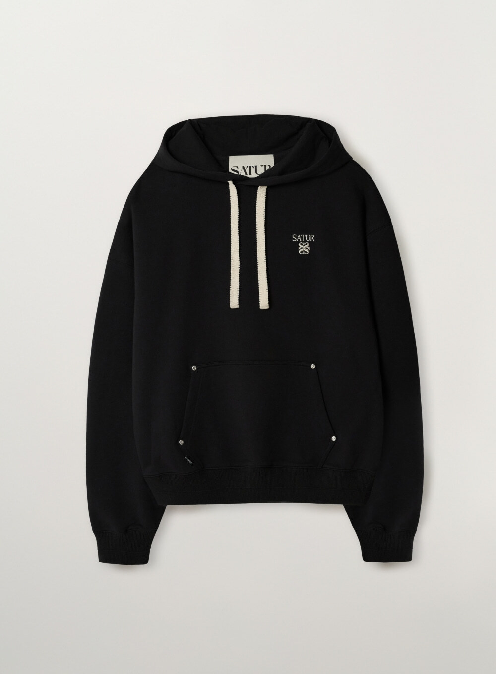 SATUR Loren Small Logo Rivet Hoodie