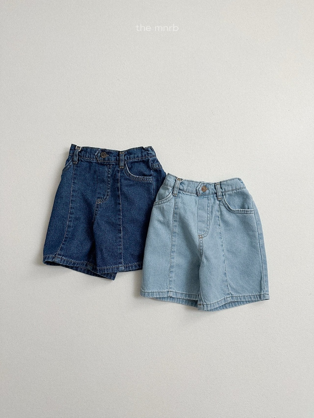 韓國🇰🇷Minirobe 鈕扣車線牛仔短褲(S-XL)