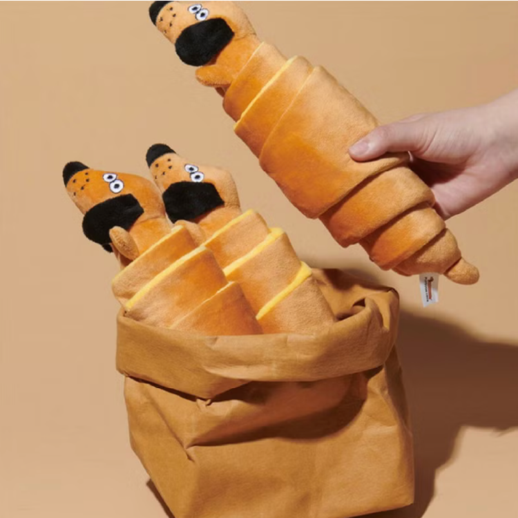 PUPSOOH 牛角包 響紙發聲 貓薄荷玩具