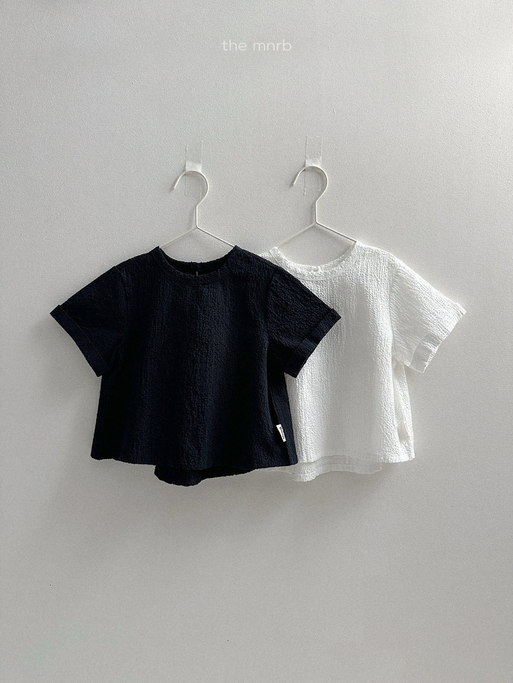 韓國🇰🇷Minirobe 設計感皺皺假兩件雪紡衣(S-XL)