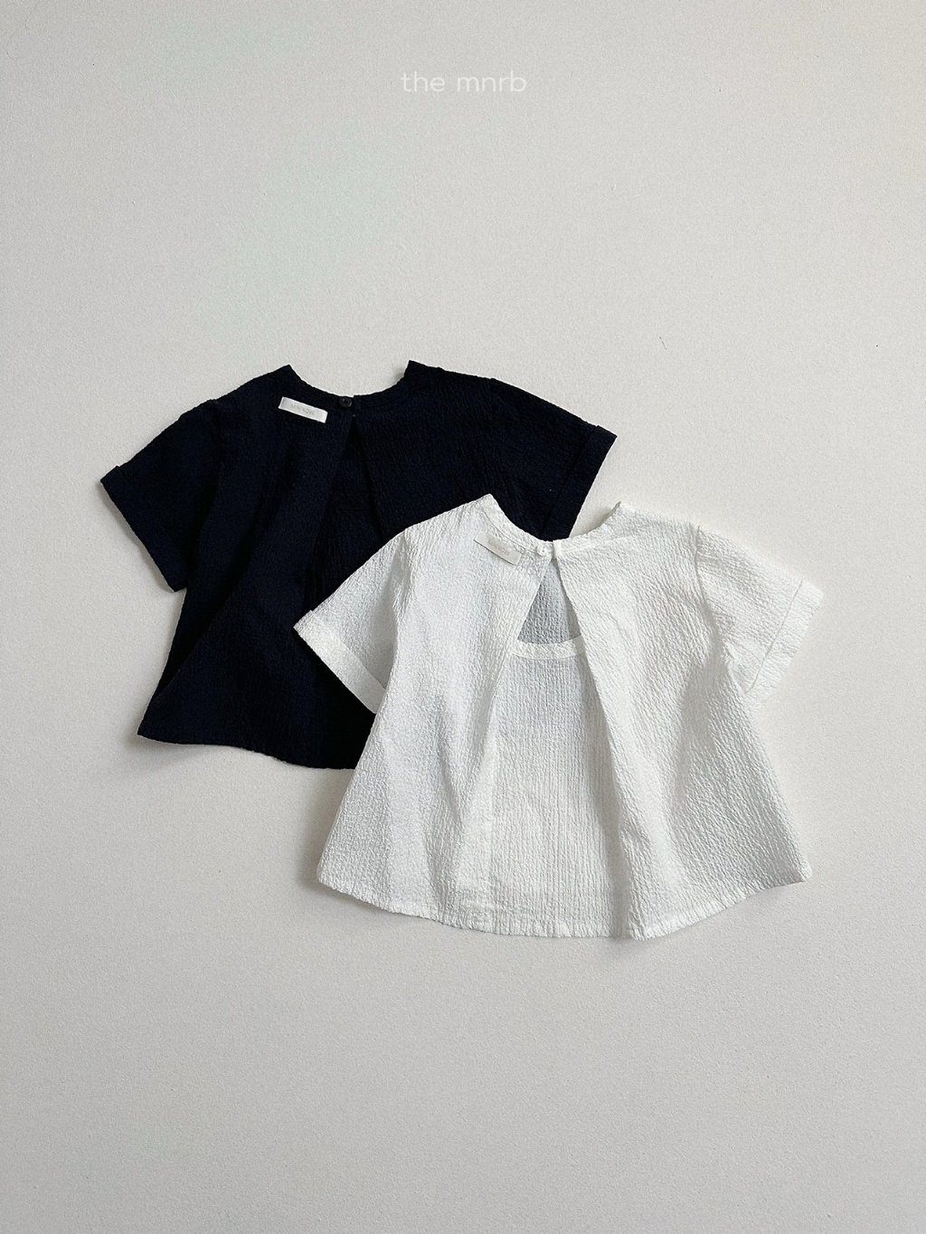 韓國🇰🇷Minirobe 設計感皺皺假兩件雪紡衣(S-XL)