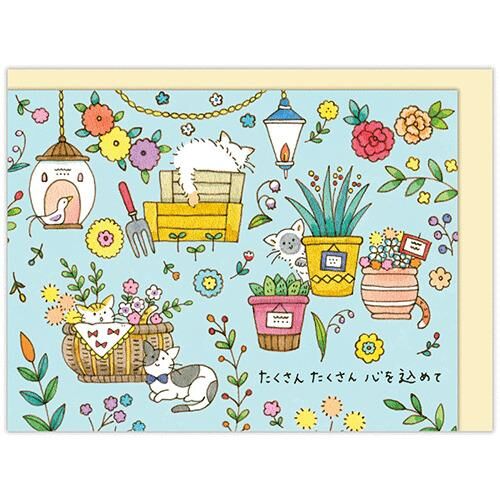 『貓咪花園』留言賀卡生日慶祝 立體 卡片