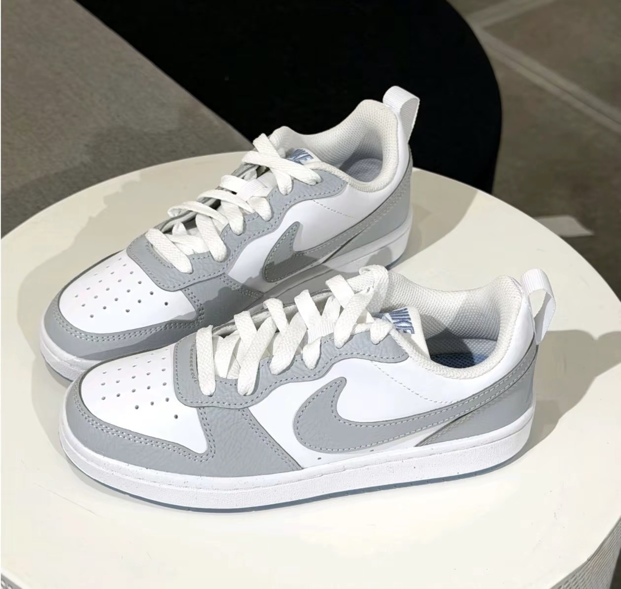 【預購】Nike COURT BOROUGH RECRAFT GS 白灰冰藍 女鞋 大童鞋 IH4519-100
