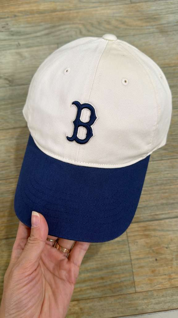 ZX099 MLB 藍白撞色B字 logo cap帽