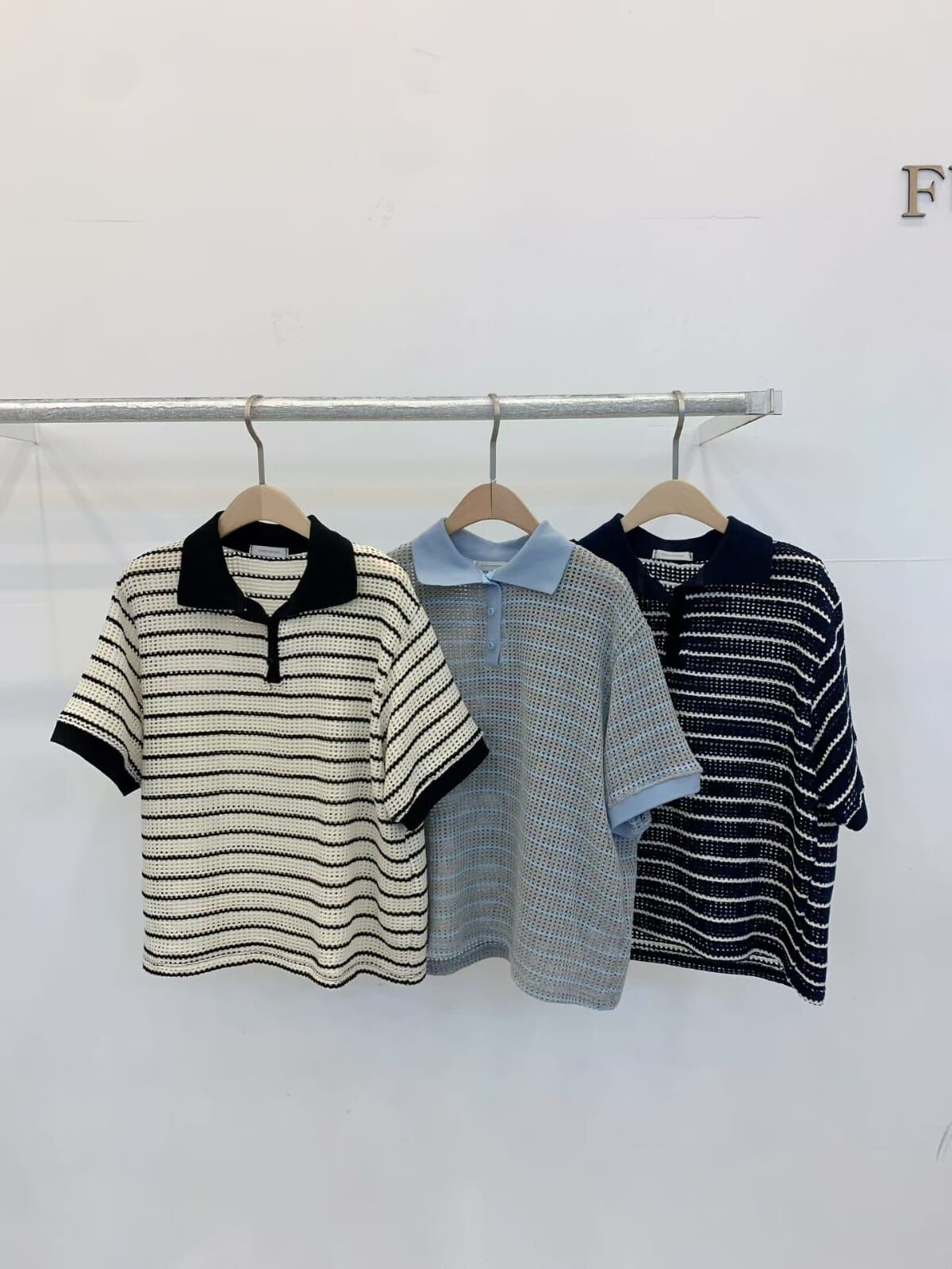 FP6208 洞洞翻領針織polo上衣