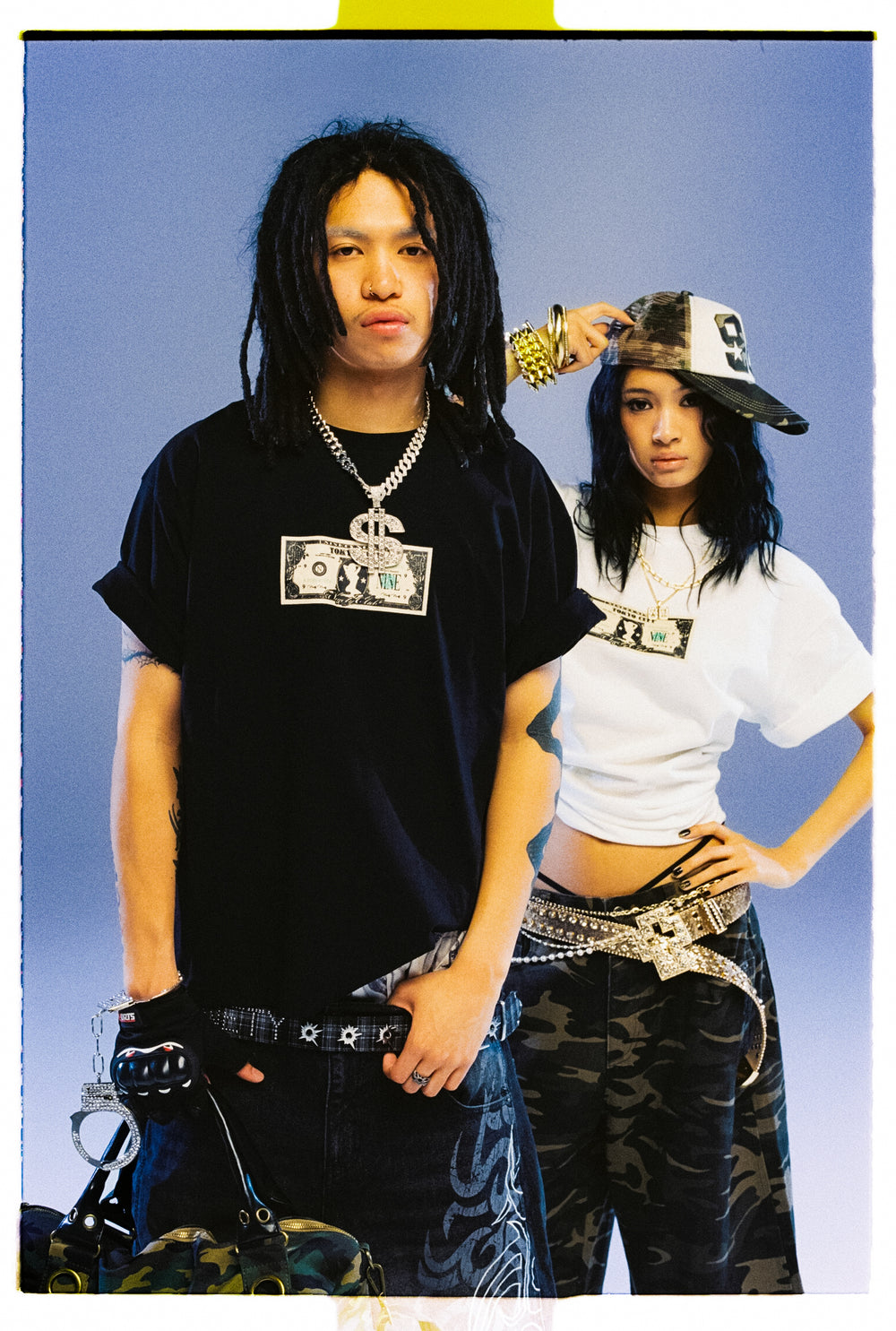 2026SS 9090 Dollar Bill Graphic Tee 美金 鈔票 辣妹 美女 短T 現貨 NN2301