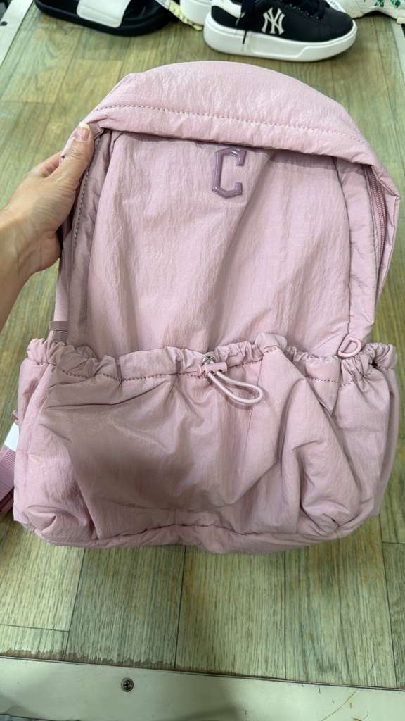 ZX055 MLB 粉色C logo小背包 28x40cm
