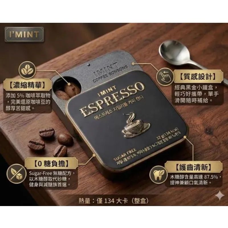 韓國濃縮咖啡薄荷糖(一套三盒) -  IMINT Espresso #1905clo