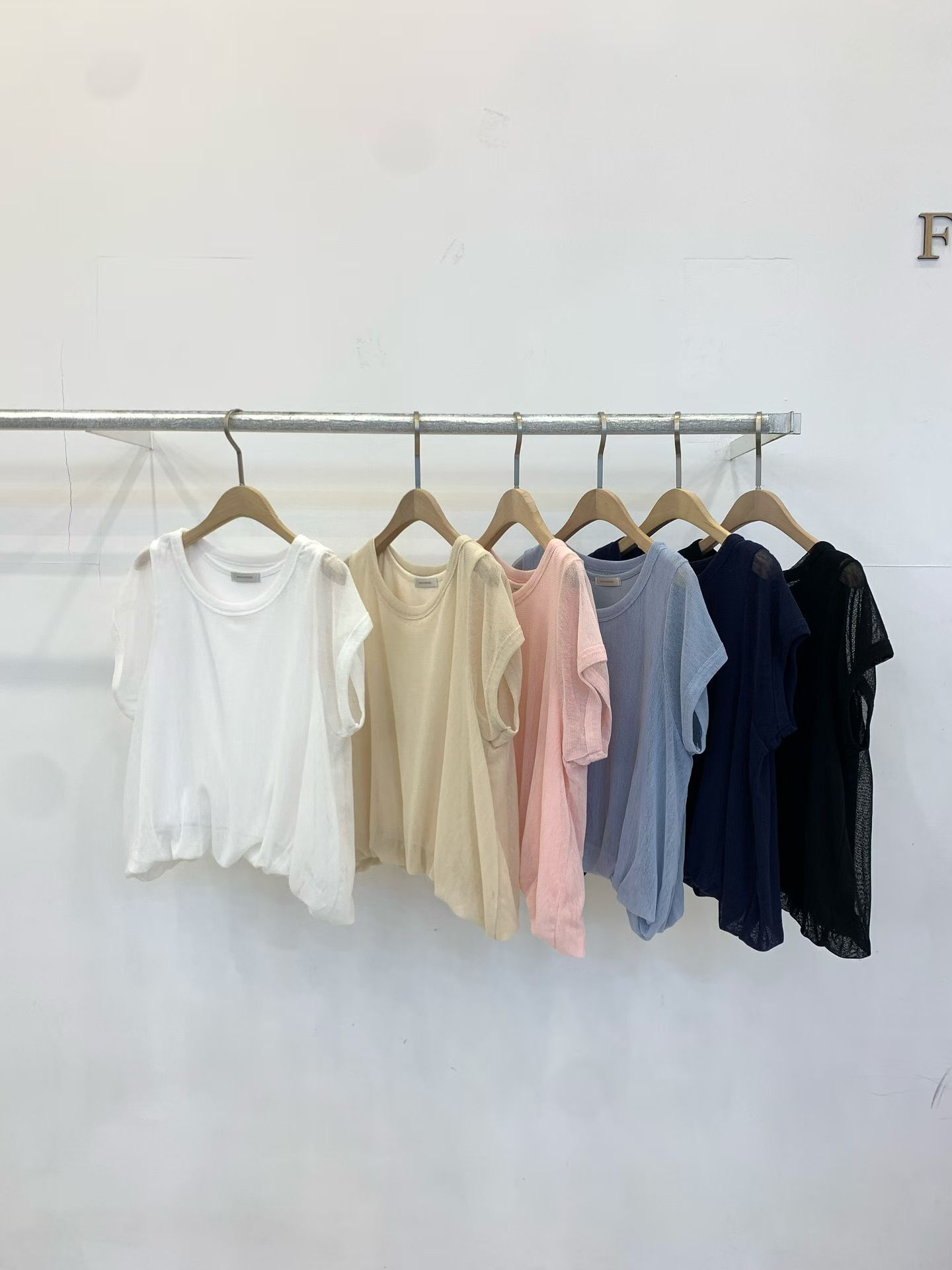 FP6215 異材質拼接兩件套上衣