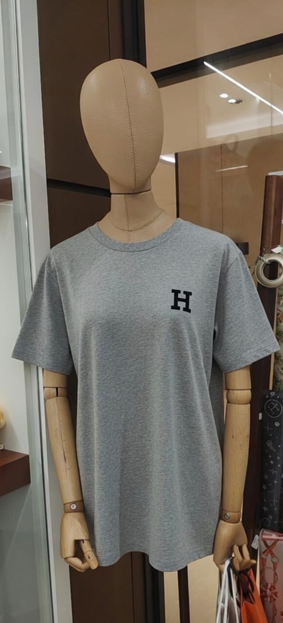 "H'Cheval" t-shirt with leather detail