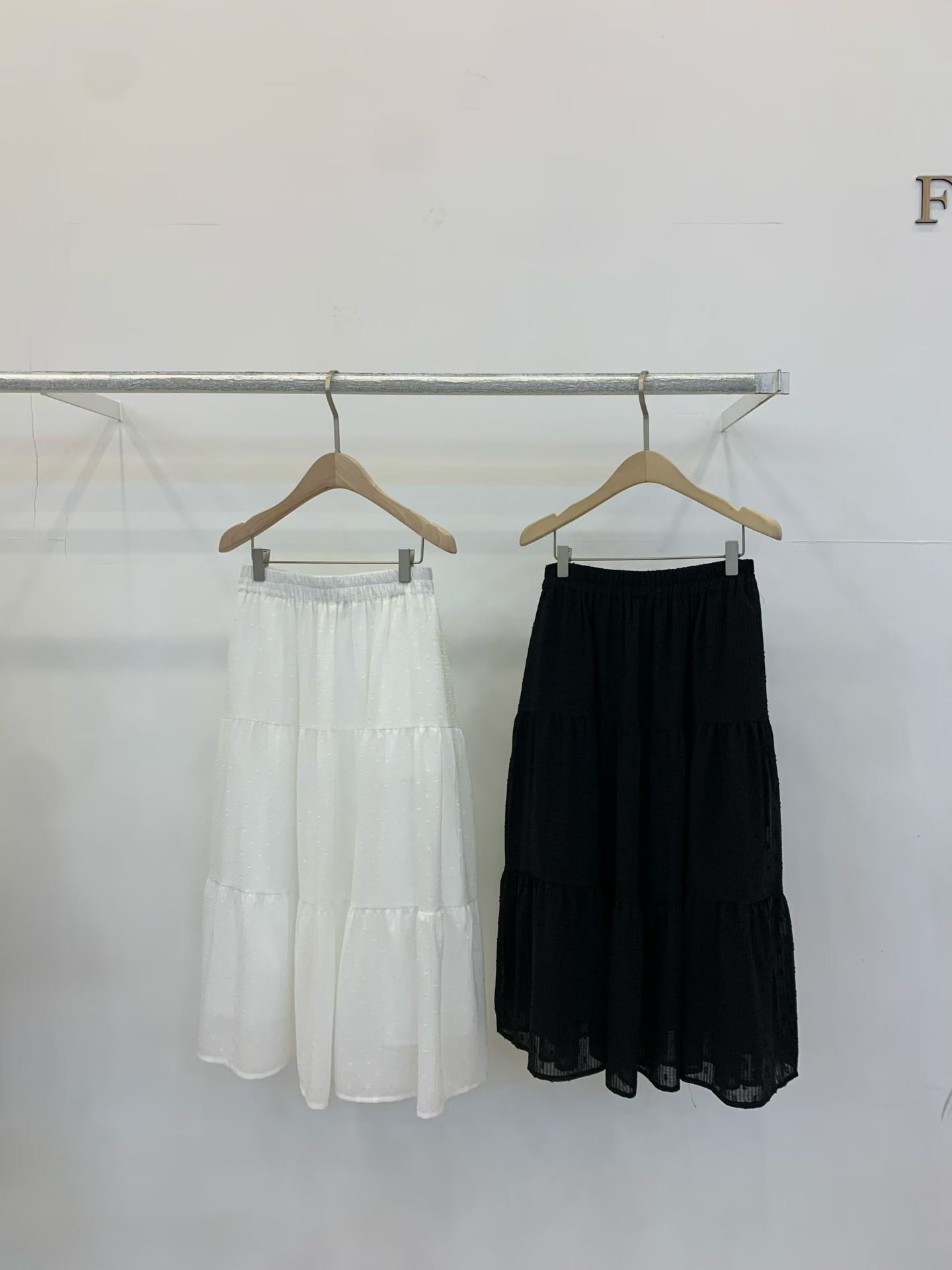 FP6222 天絲全鬆緊雪花蛋糕裙