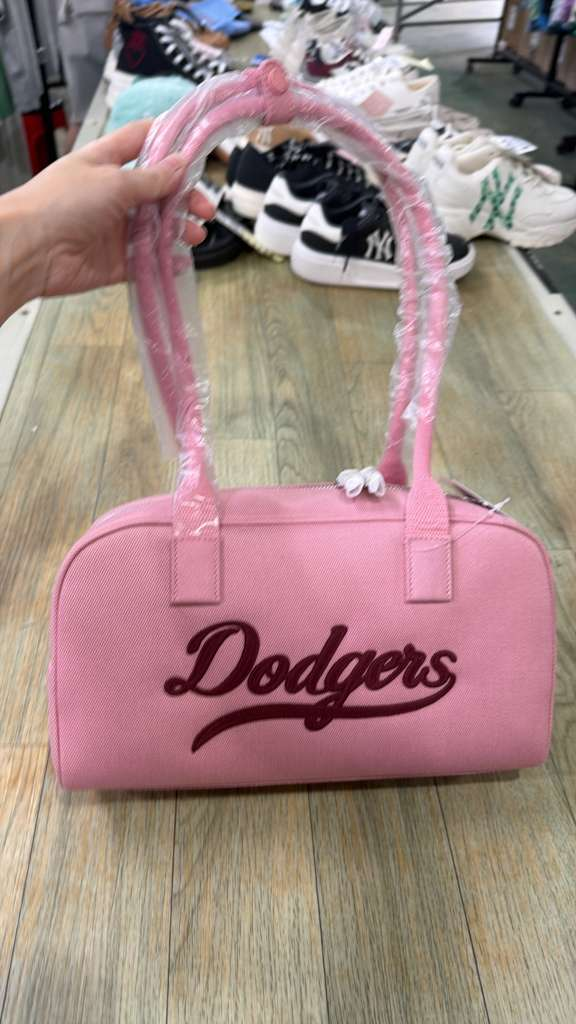 ZX083 MLB 粉色DODGERS logo保齡球包 31x18cm