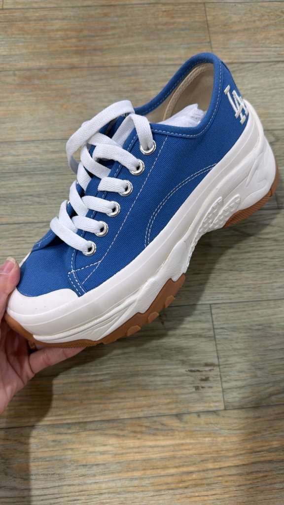 ZX186 MLB 藍色LA logo厚底鞋