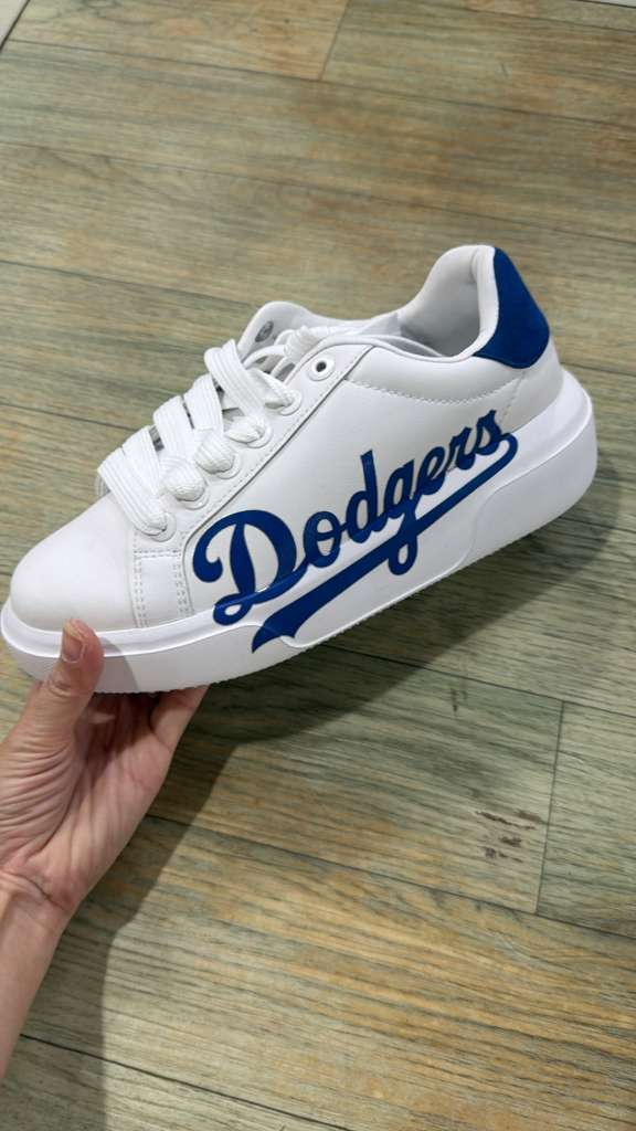 ZX189 MLB 白拼藍色DODGESS厚底小白鞋