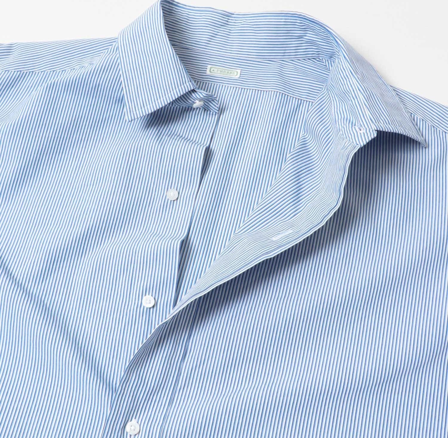 A.PRESSE 2026 REGULAR COLLAR STRIPE SHIRT L/S (26SAP-02-16) - PRE ORDER ITEM (預訂中)