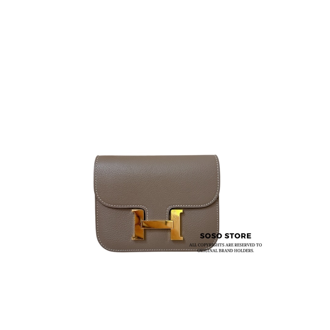 Hermes Constance Slim Wallet - Etoupe / GHW