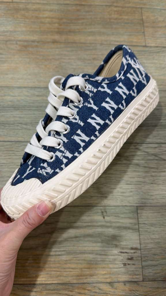 ZX178 MLB 牛仔藍色滿版NY logo平底鞋