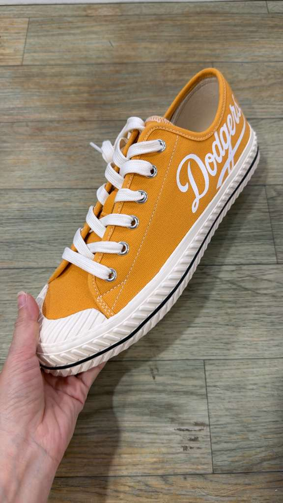 ZX179 MLB 橙色DODGERS logo平底鞋